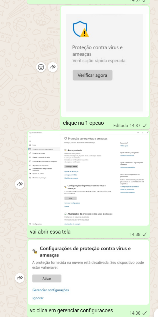 Proteção contra vírus e ameaças